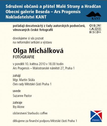 Pozvánka Olga Michálková fotografie 